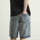 Daily Paper Men's Compact Shield Embroidery Shorts in Denim
