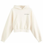 Sporty & Rich Women's H&W Club Cropped Hoodie in Cream