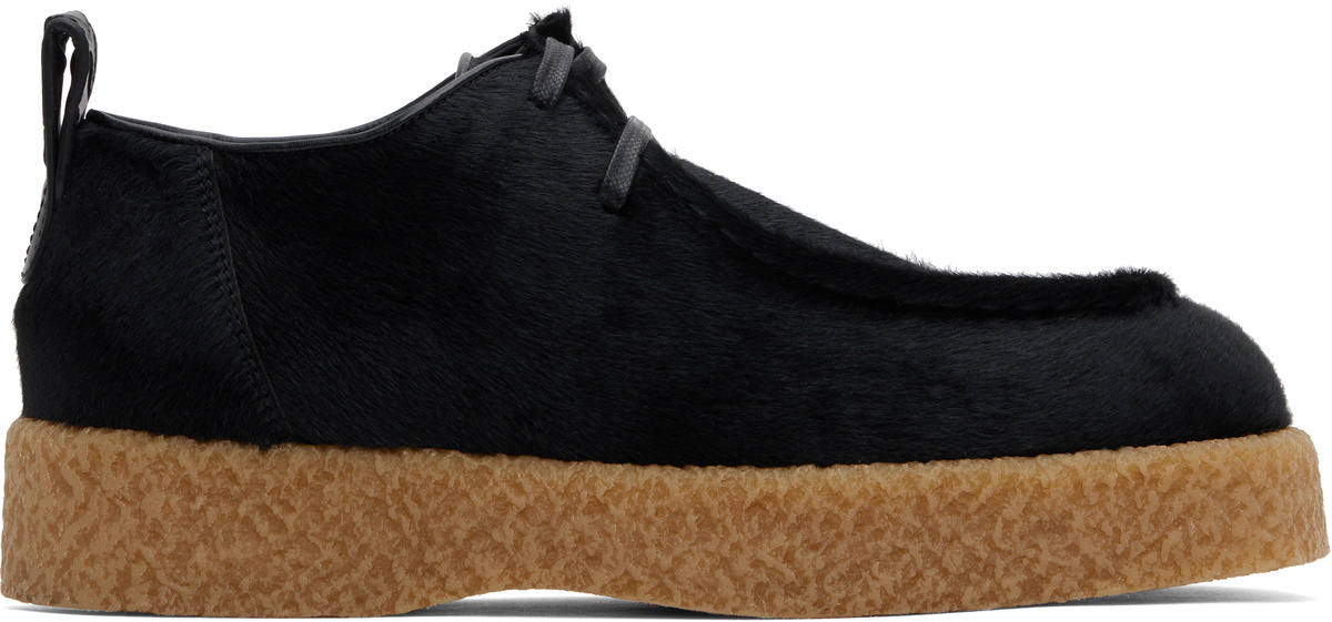 Bottega Veneta Black Torino Lace-Up Derbys