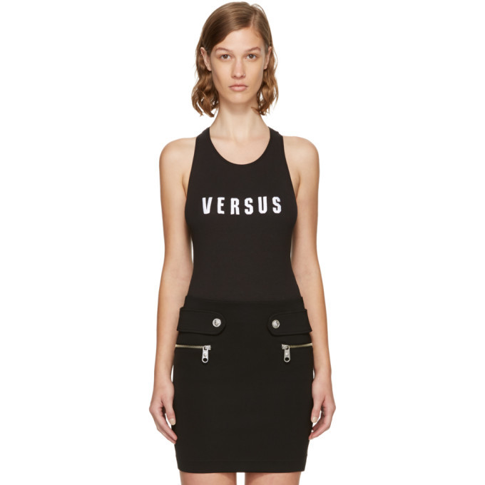 Vs Body Set Versus Black Embroidered Logo Bodysuit Versus