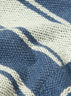 Faherty - Cascade Striped Organic Cotton Hoodie - Blue