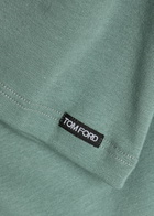 Tom Ford Crew-neck Stretch-cotton T-shirt Teal