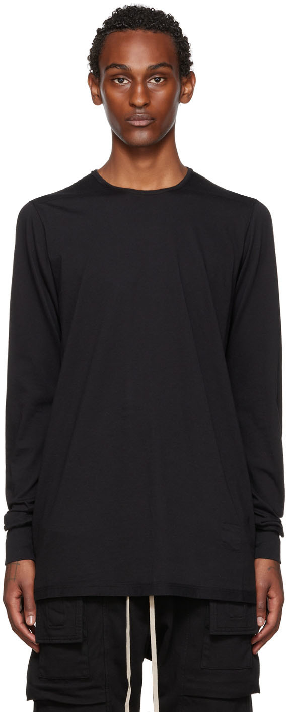 トップス Rick Owens drkshdw LS LEVEL LONG TEE Rick Owens Drkshdw Black Level Long Sleeve T-Shirt Rick Owens Drkshdw