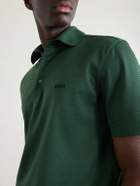 Zegna - Cotton-Piqué Polo Shirt - Green