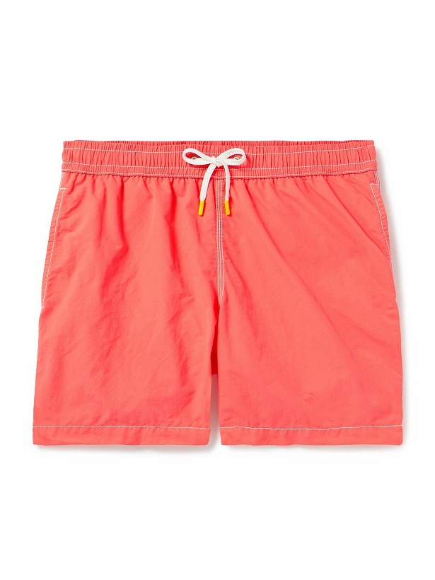 Photo: Hartford - Straight-Leg Mid-Length Swim Shorts - Orange