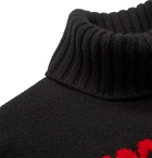 Moncler Genius - Intarsia Virgin Wool Rollneck Sweater - Black