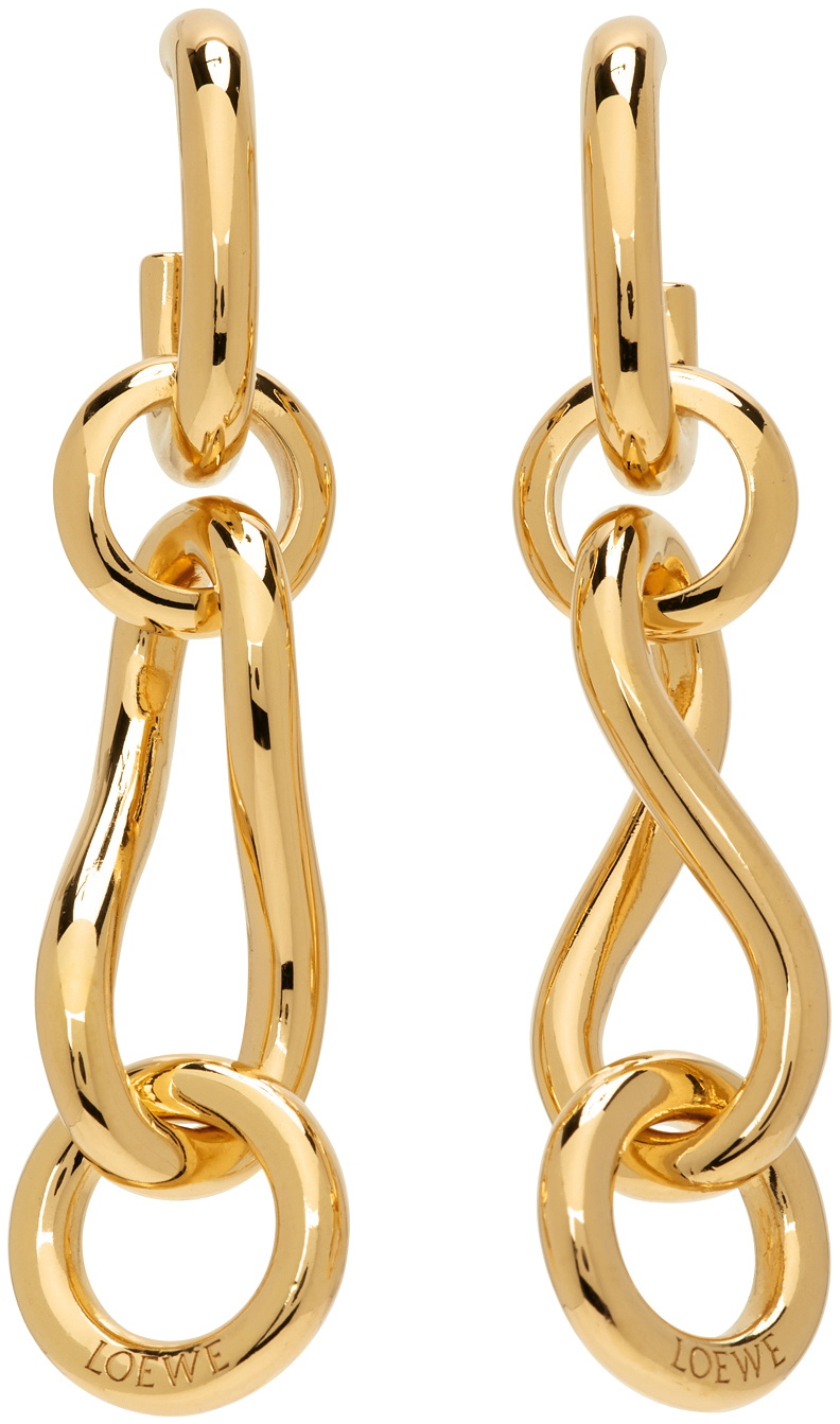 Loewe Gold Chainlink Earrings Loewe
