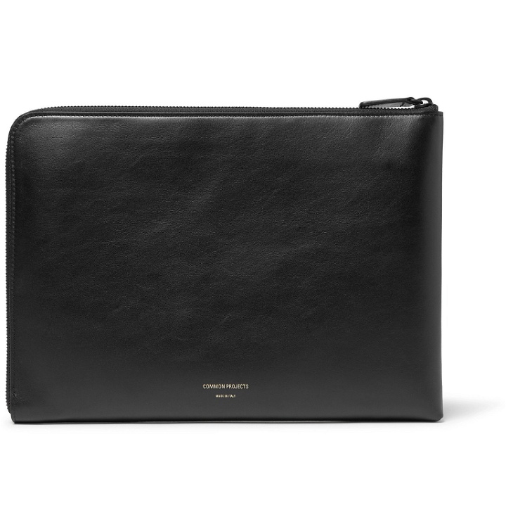 Photo: Common Projects - Leather Zip-Around Pouch - Black