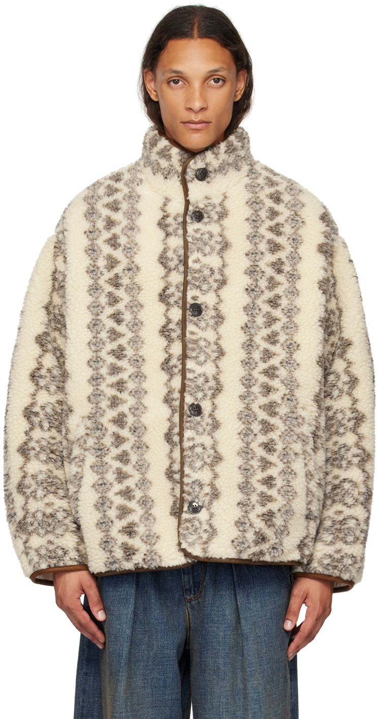 Isabel Marant Beige Madeo Faux-Shearling Jacket Isabel Marant Isabel Marant Beige Madeo Faux-Shearling Jacket Isabel Marant
