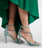 Jimmy Choo Azia embellished satin sandals