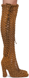 Isa Boulder Orange Spiral Cable Boots