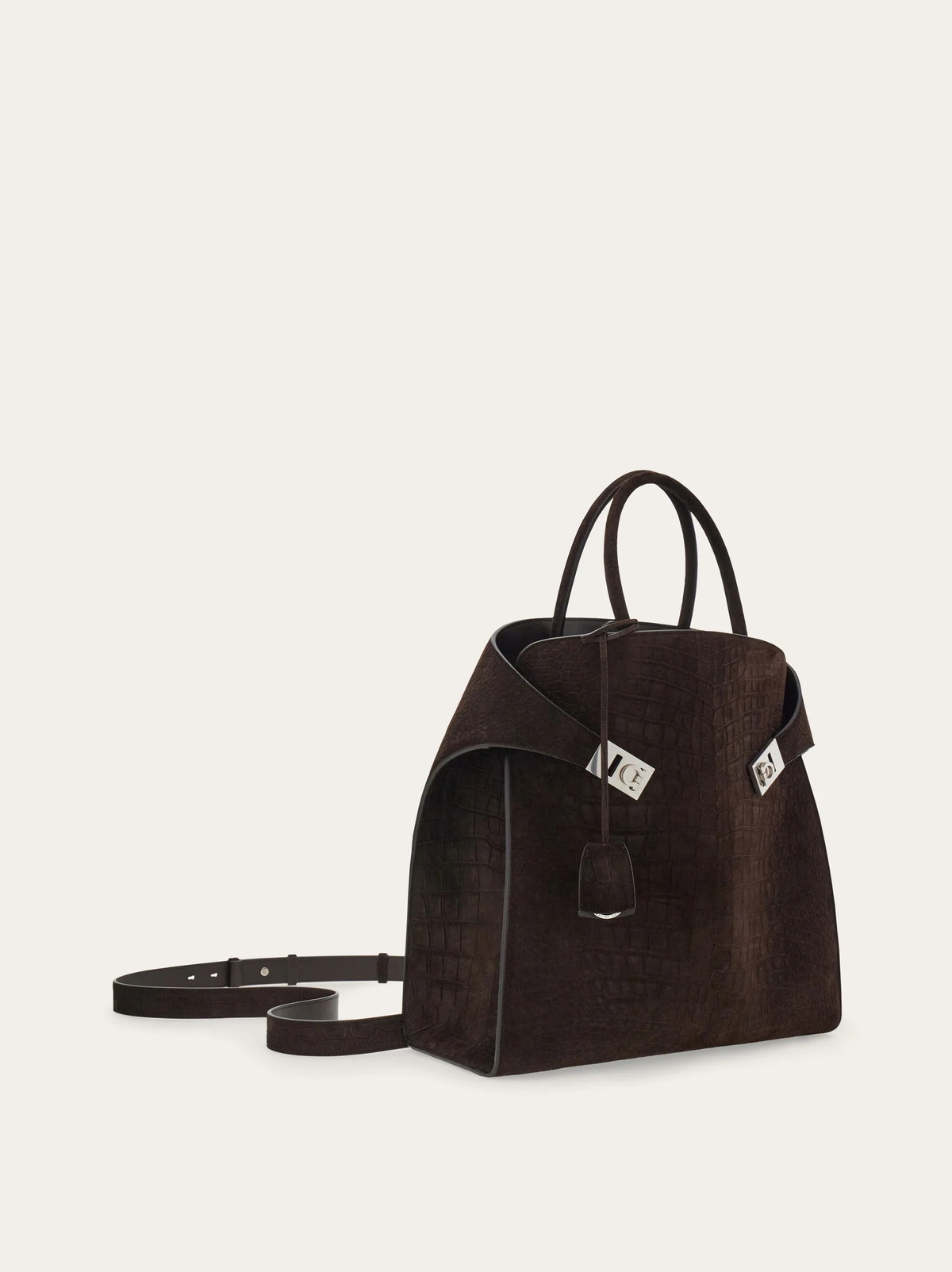 Ferragamo Mens Hug tote bag in Brown