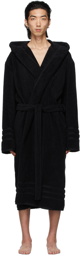 Balenciaga Black Terrycloth Resorts Robe