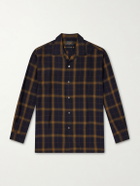 Beams Plus - Convertible-Collar Checked Woven Shirt - Black
