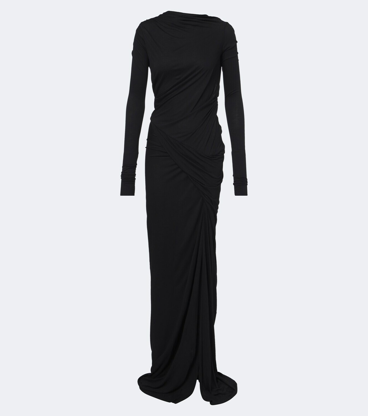 Rick Owens Lilies Shailee draped open-back jersey gown