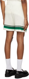 Casablanca White & Green Tennis Shorts