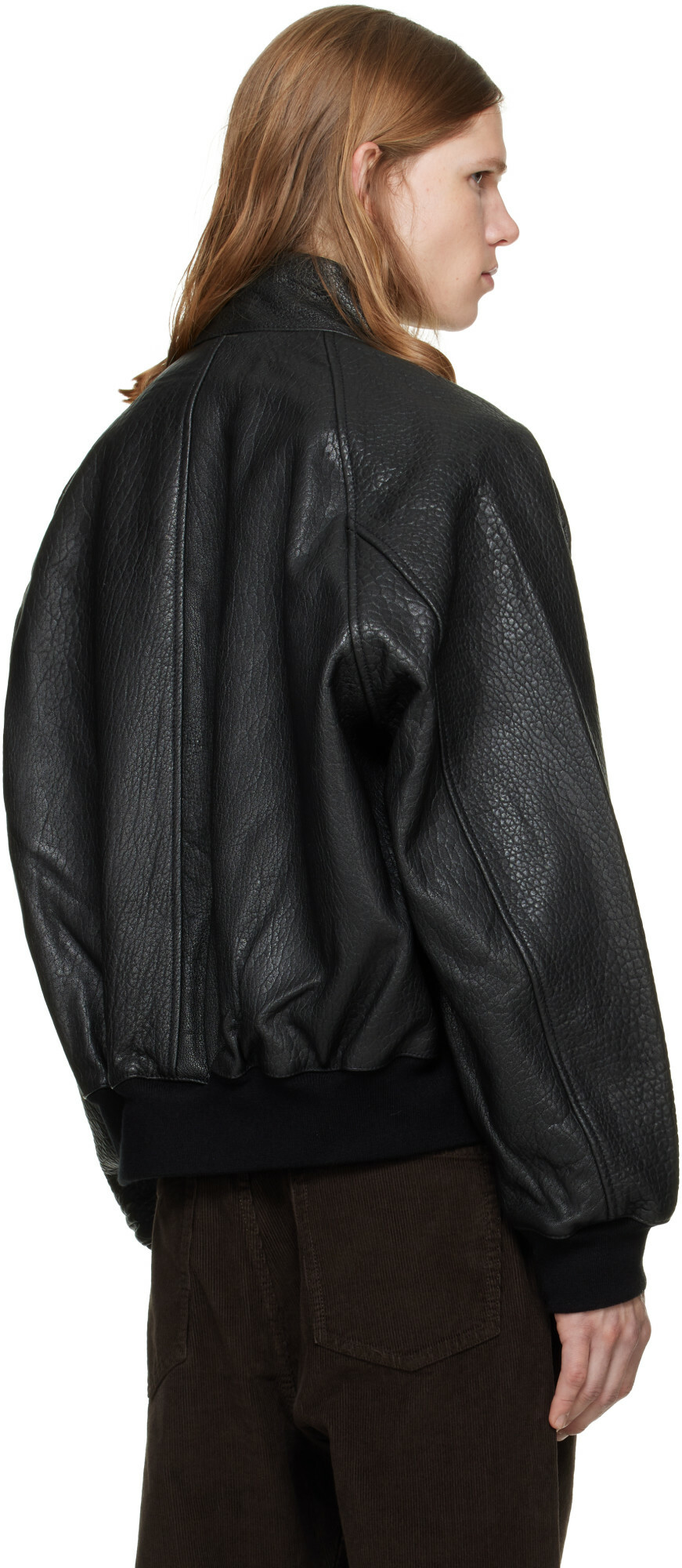 Studio Nicholson Black Over Leather Jacket