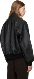 Studio Nicholson Black Over Leather Jacket