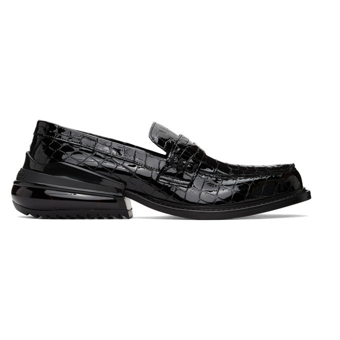 Photo: Maison Margiela Black Croc Airbag Loafers