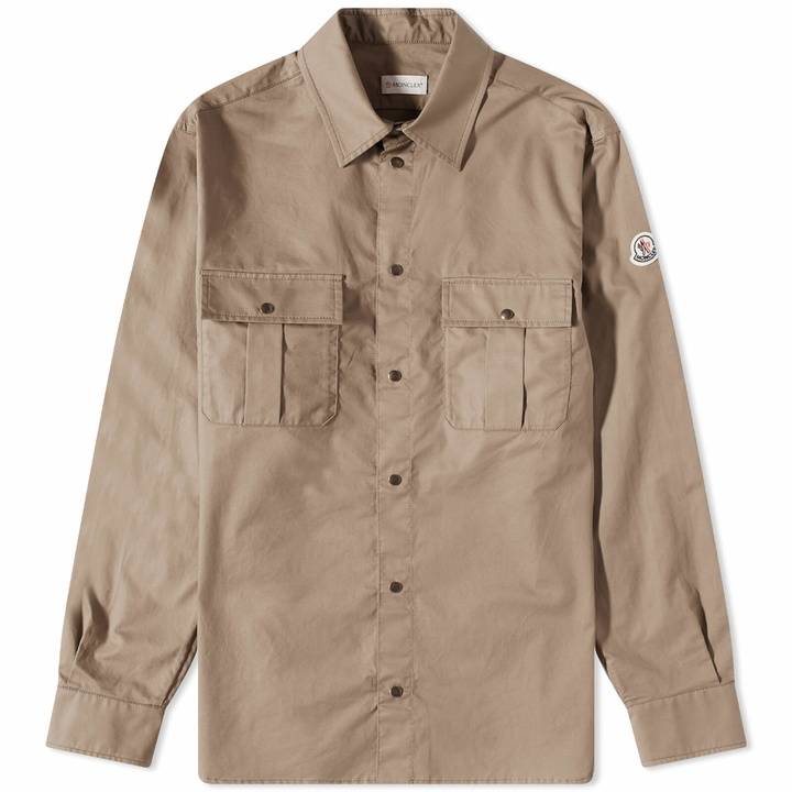 Photo: Moncler Men's Cotton Gabardine Overshirt in Olive