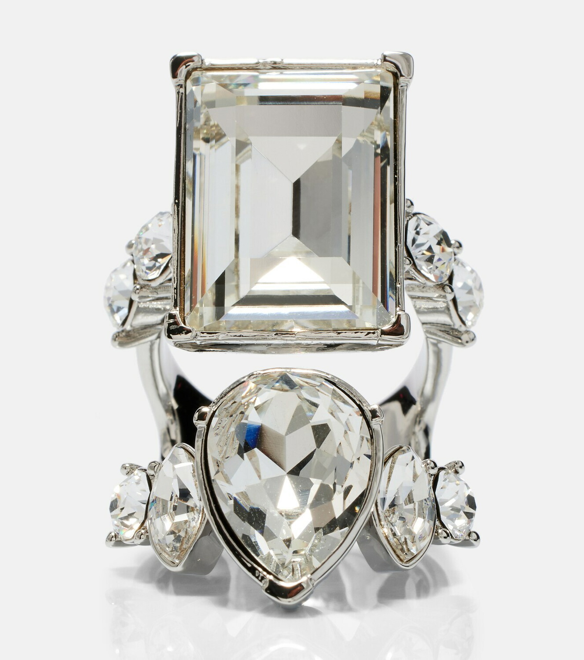 McQueen Crystal-embellished ring