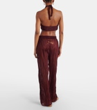 Jade Swim Amaya sheer wide-leg pants
