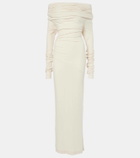 Entire Studios Off-shoulder jersey maxi dress