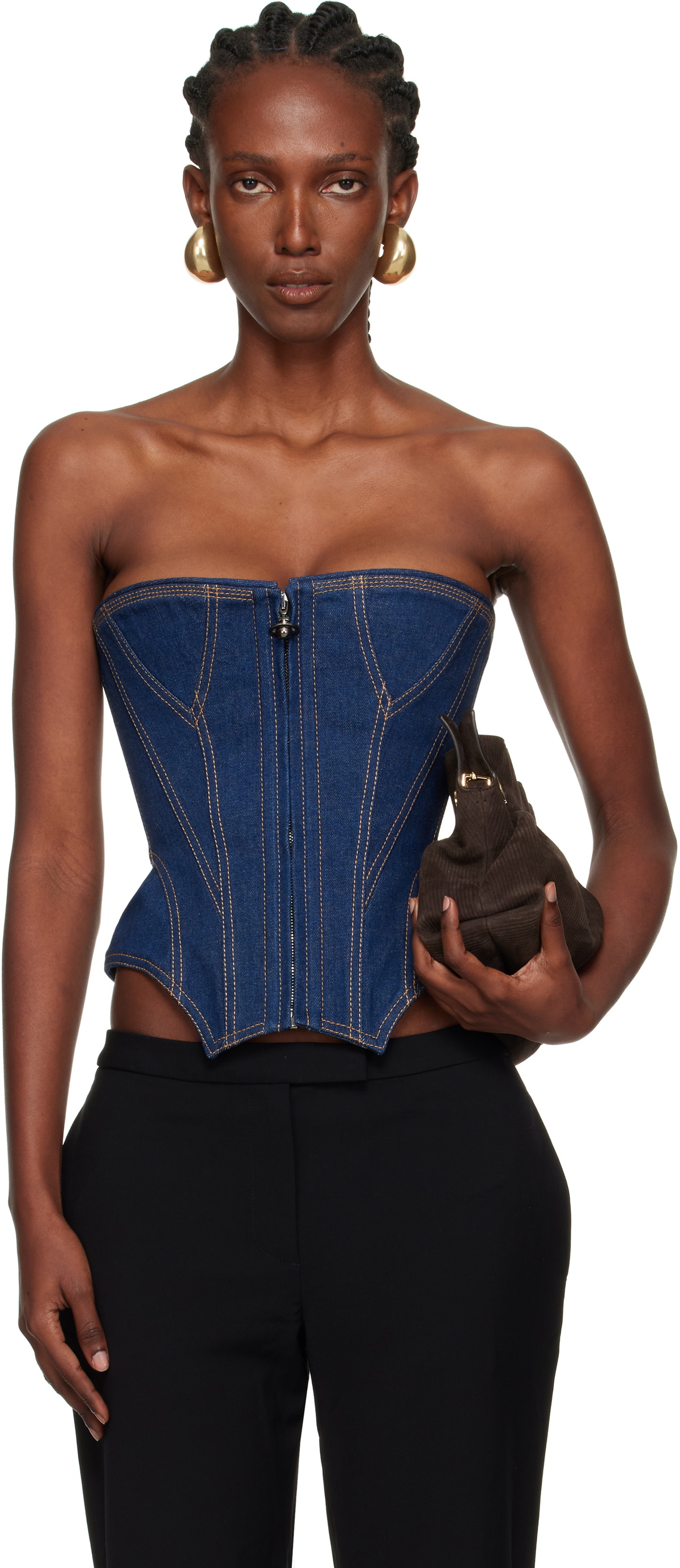 Vivienne Westwood Indigo Cobrax Denim Corset