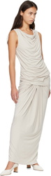 Entire Studios Gray Drape Maxi Dress