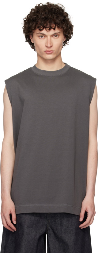 Photo: N.Hoolywood Gray Loose-Fit Tank Top