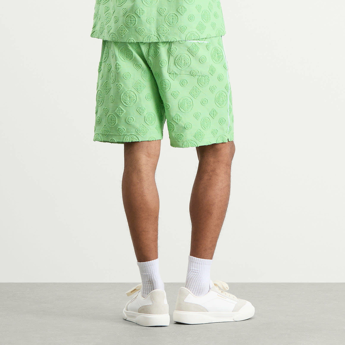 Casablanca Men's Towelling Monogram Short in Green