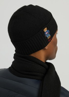 Polo Ralph Lauren Bear Knitted Beanie and Scarf set - Black - One Size