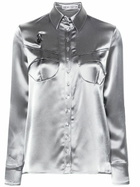 Sinead O'Dwyer Grey Pyjama Satin Shirt