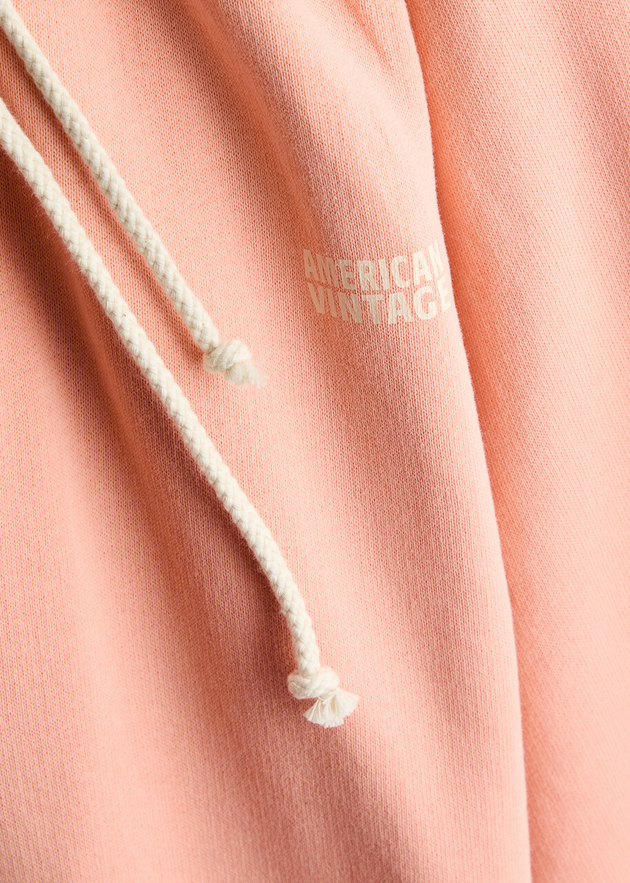 American Vintage Izubird Logo Stretch-cotton Sweatpants Peach