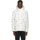 Nike White and Black EcoDown Marble Sportswear Jacket