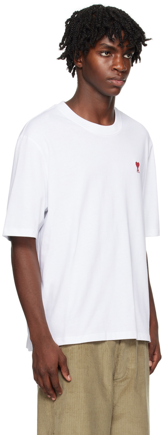 AMI Paris White Ami De Cœur T-Shirt AMI