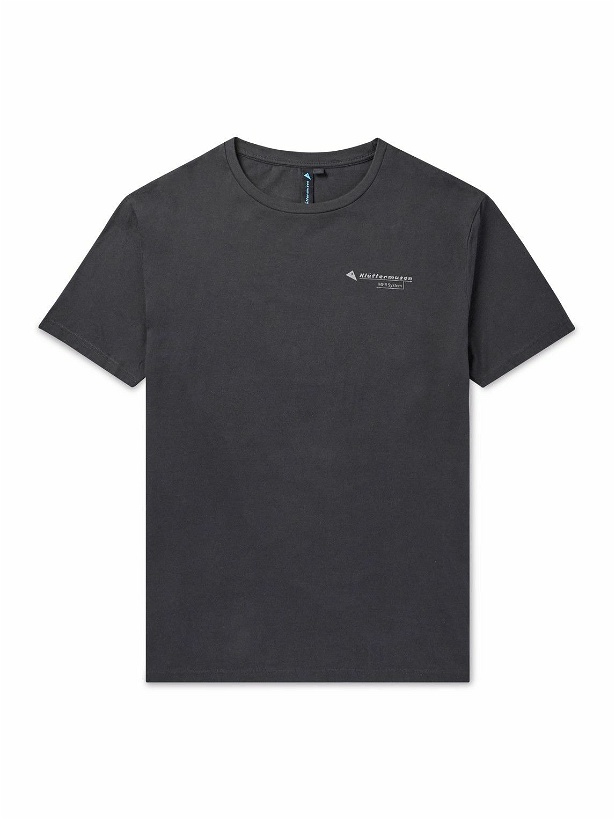 Photo: Klättermusen - Logo-Print Stretch-Cotton Jersey T-Shirt - Black