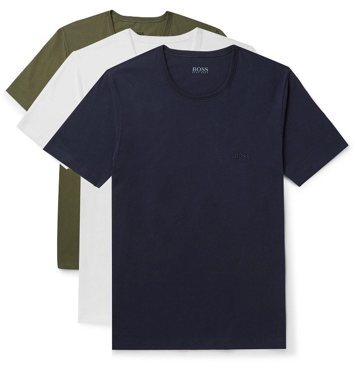 Photo: Hugo Boss - Three-Pack Cotton-Jersey T-Shirts - Multi