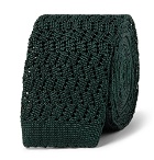 Rubinacci - 5cm Knitted Silk Tie - Dark green