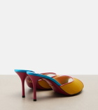 Dolce&Gabbana Keira leather-trimmed satin mules
