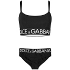 Dolce & Gabbana Women's Logo Band Bikini in Black