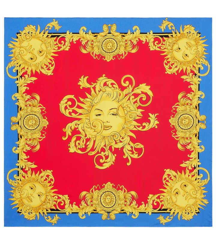 Photo: Versace Printed silk twill scarf