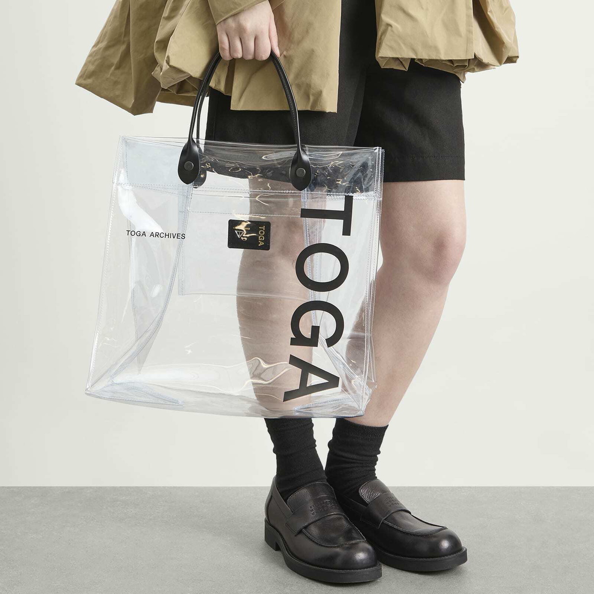 TOGA ARCHIVES Women's TOGA Logo Tote Bag PVC in Clear 