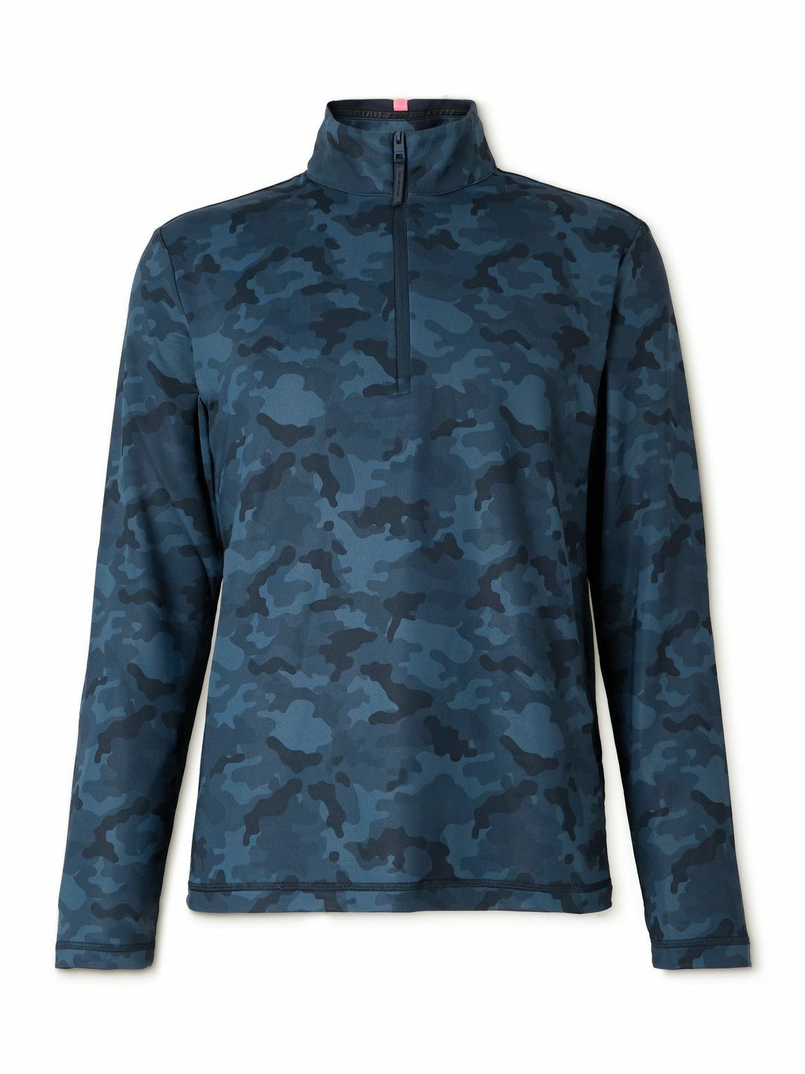 G/FORE - Camouflage-Print Tech-Jersey Half-Zip Golf Top - Blue