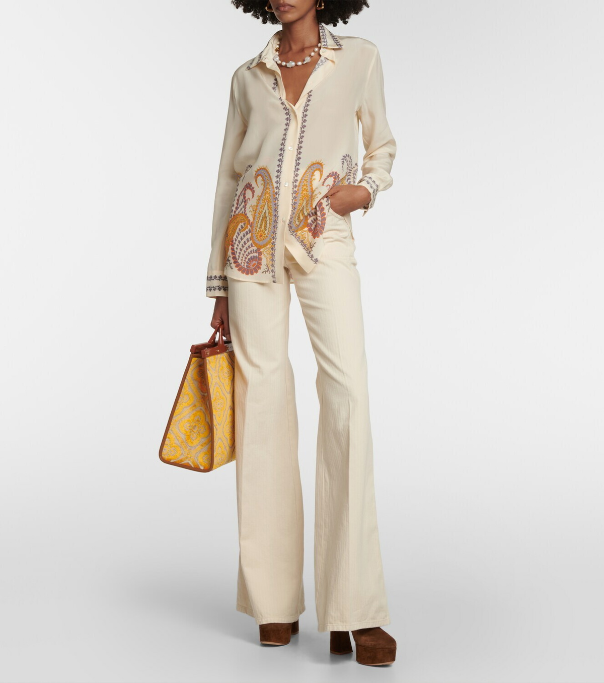 Etro Paisley silk blouse