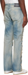 Off-White Blue Diag AO Skinny Flare Jeans