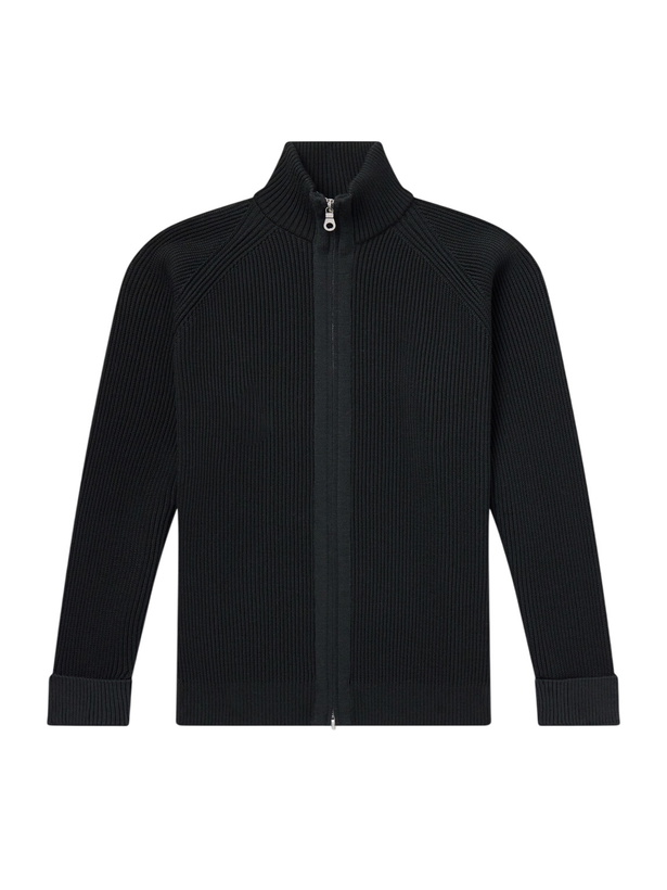 Photo: S.N.S. Herning - Render Ribbed Virgin Wool Zip-Up Sweater - Green