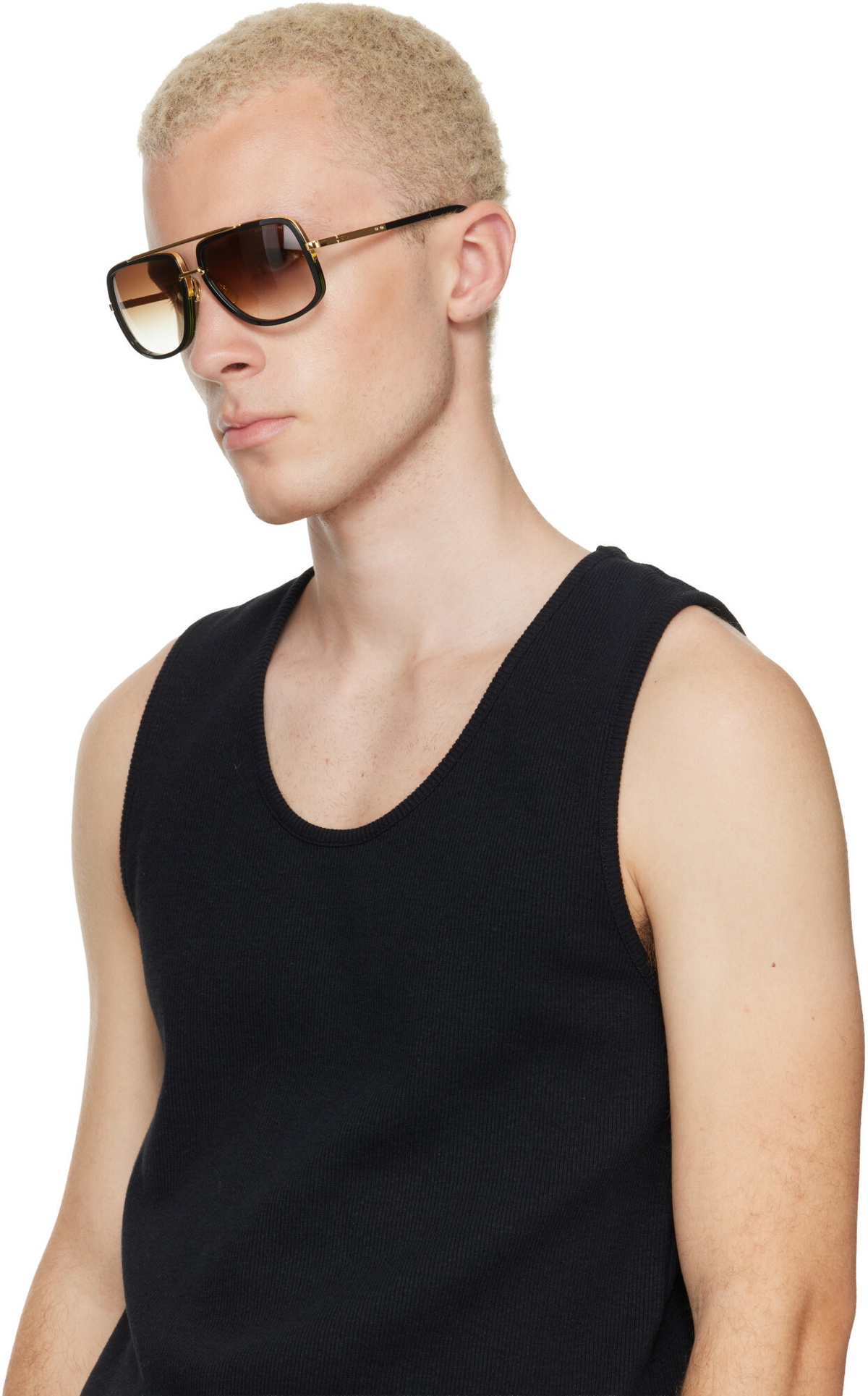 Dita Black & Gold Mach-One Sunglasses