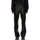 Ann Demeulemeester Black Sateen Trousers