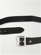 RRL - New Burling 4cm Distressed Leather Belt - Black